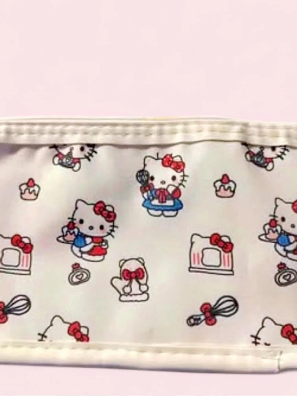 New Hello Kitty White See Thru Zipper Bag